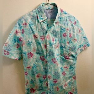 IZOD Saltwater flower buttondown, Size S, Cotton